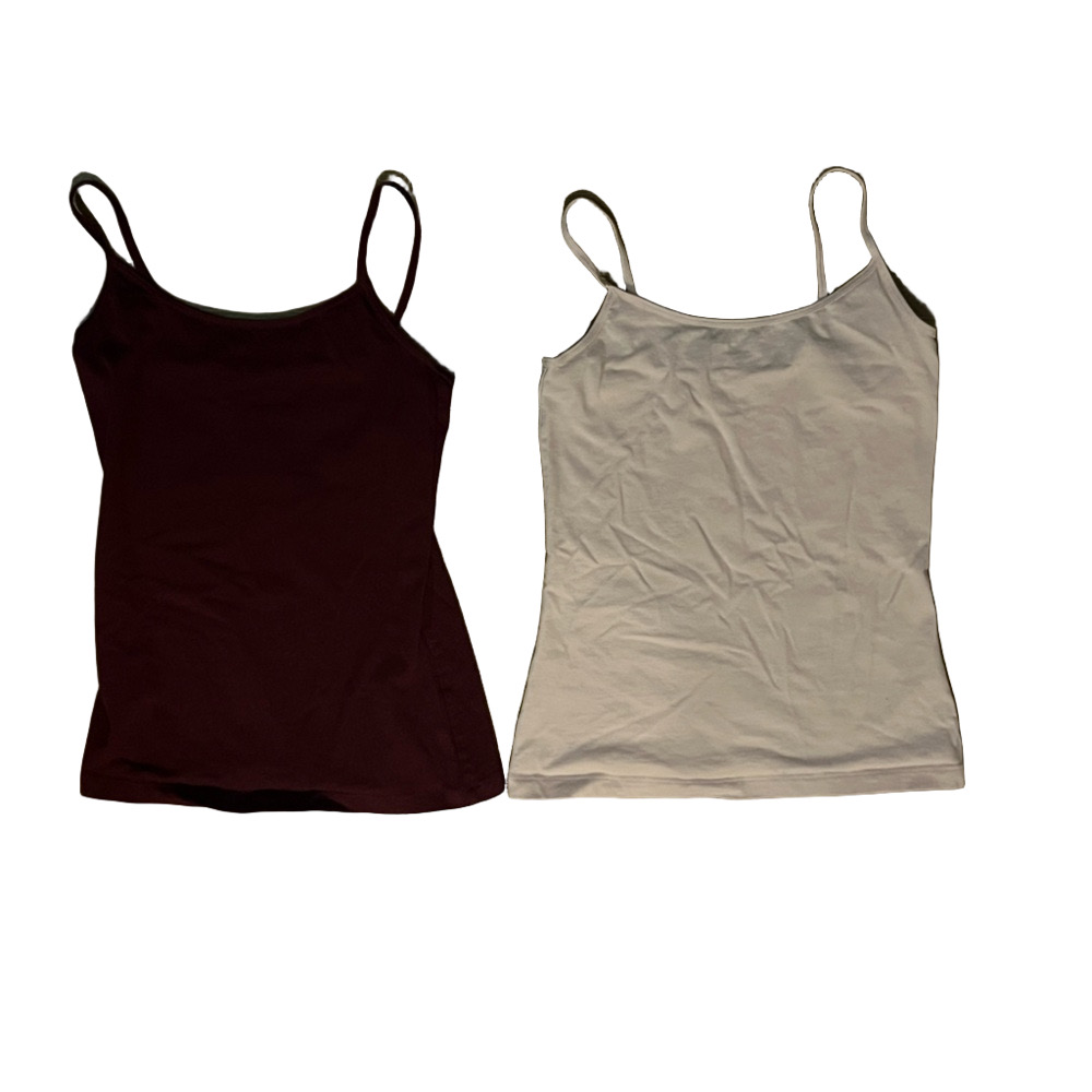 Esmara Women's White and Burgundy Camisole Tops
